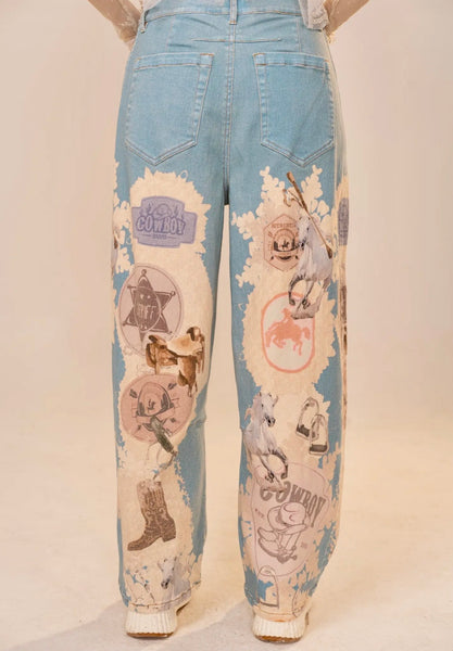 Western Print Jeans