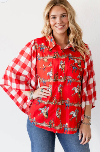 The Gingham Gal Top