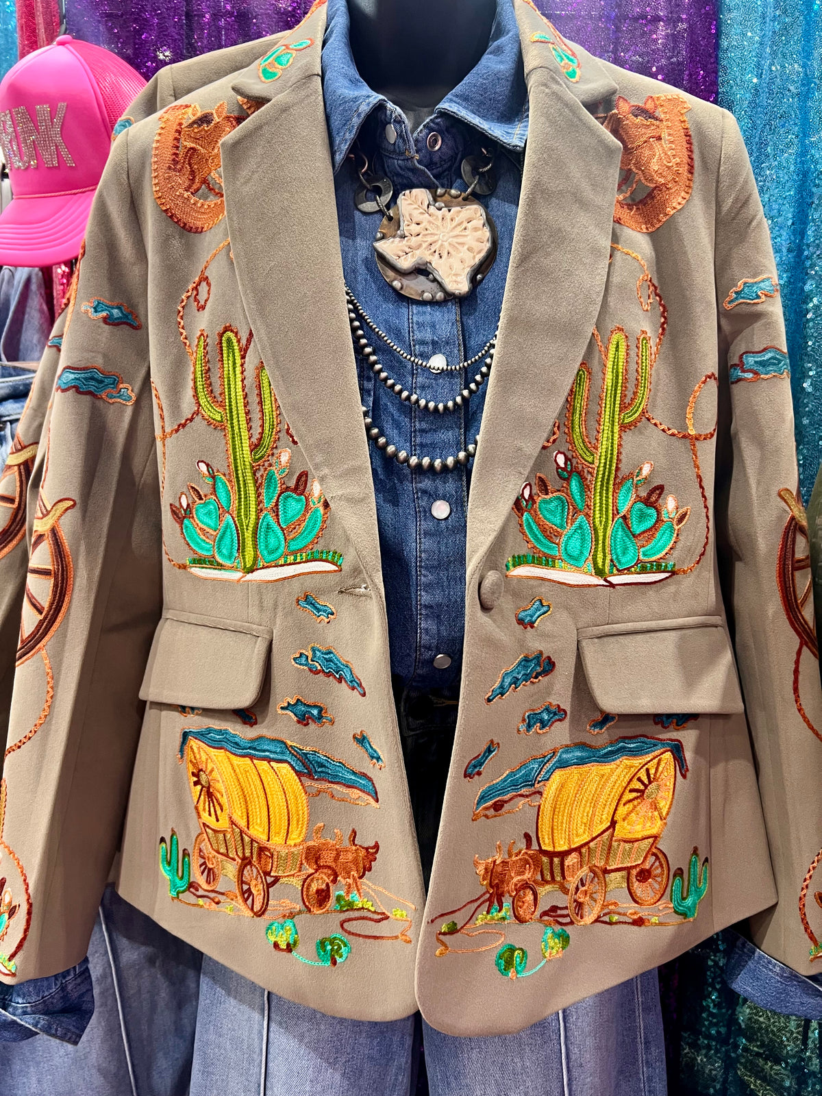 Happy Trails Tan Blazer