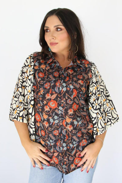 Boho Floral Blouse