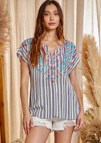 The Nora Embroidery Top