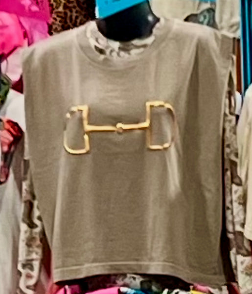 Brown Bit Muscle Tank