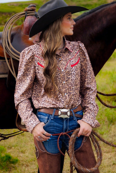 The Laney Leopard Pearl Snap