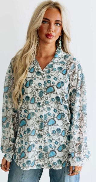 The Tiana Turquoise Top