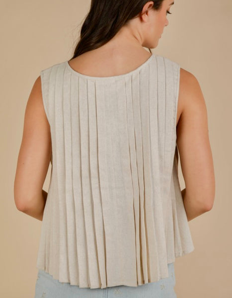 Pleated Tie Top
