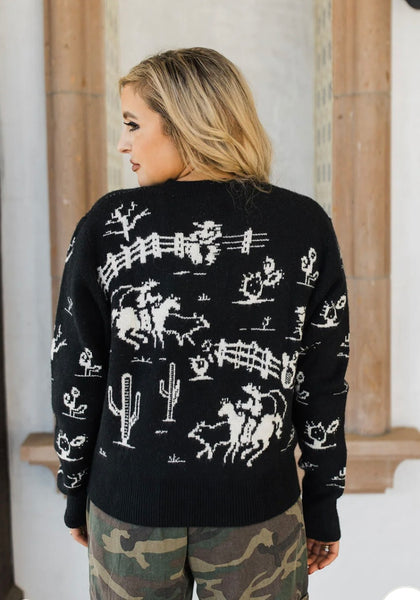 Black Rancho Sweater
