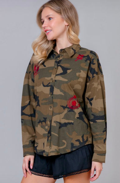 Camo Embroidery Shirt