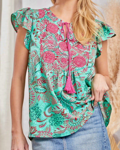 Hallie Embroidery Top