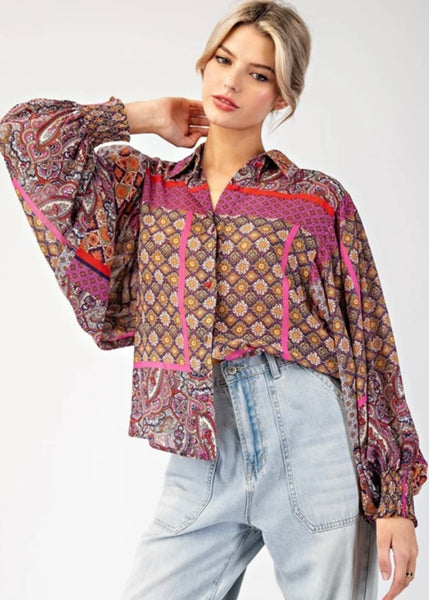 Boho Paisley Top