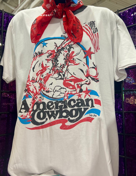American Cowboy Distressed Tee