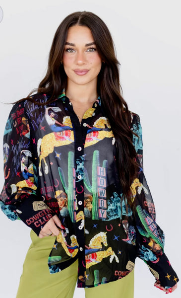 Cowgirl Collage Shirt