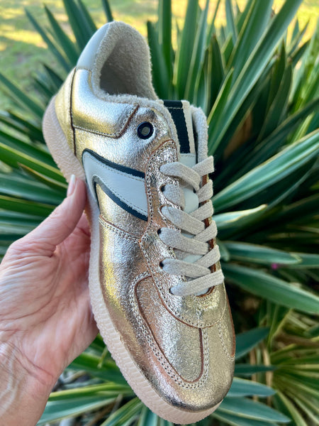 ShuShop Metallic Gold Sneakers