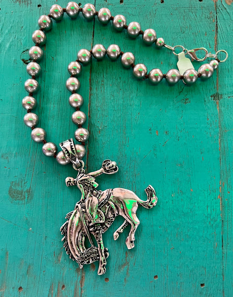Buckin' Bronc Necklace