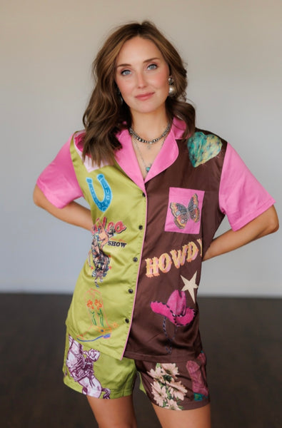 Howdy Satin Pajamas