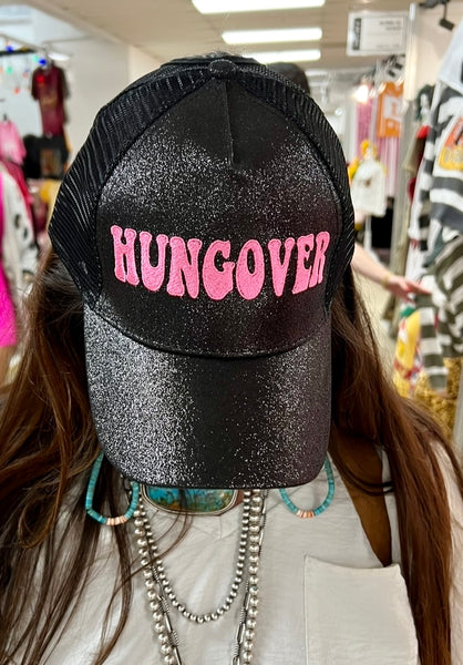 Black Sparkle Hungover Cap