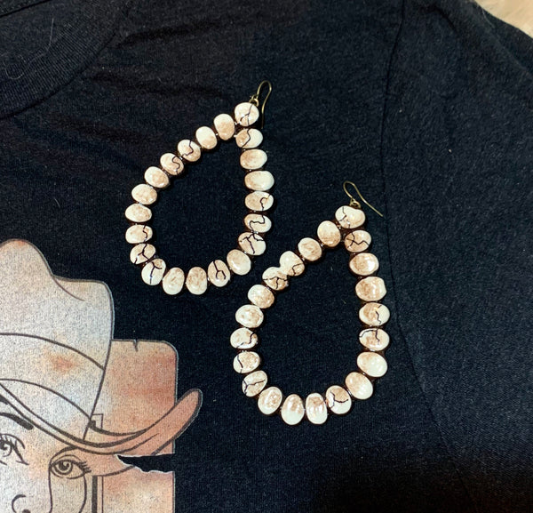 Ivory Teardrop Earrings