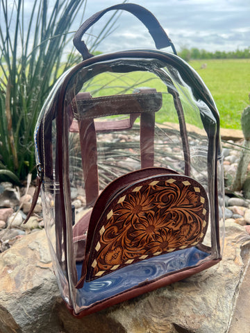 Turquoise Tooled Tote