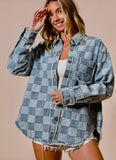 Patchwork Denim Shacket