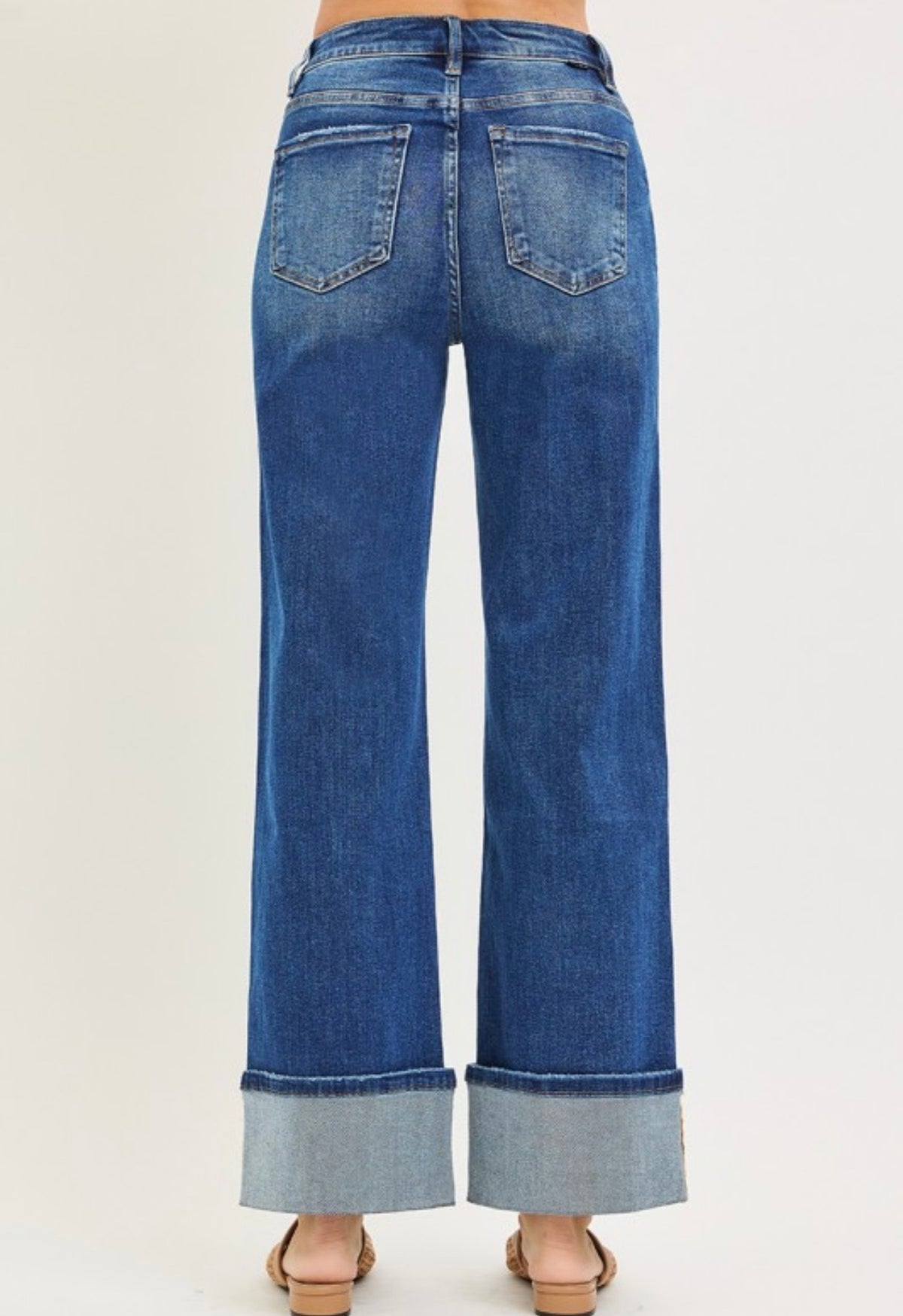Risen Cuff Jeans