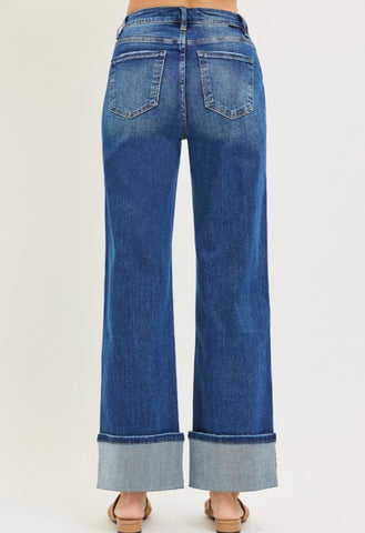 Risen Cuff Jeans