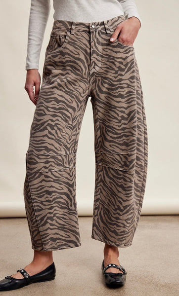 Zebra Barrel Jeans
