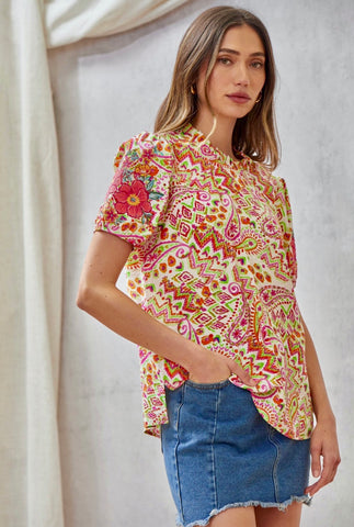 The Elizabeth Embroidery Top