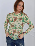 Bucking Bronc Cactus Mesh Top
