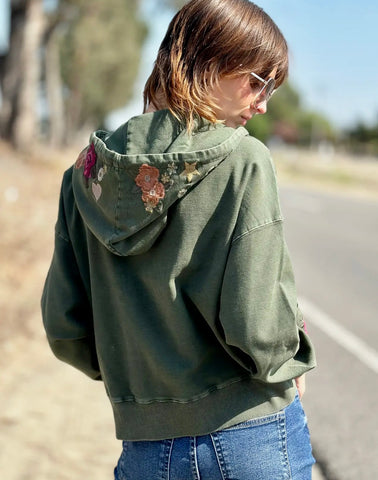 Camp Happy Embroidery Hoodie