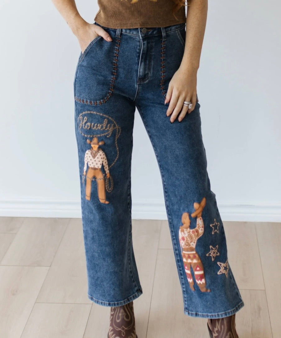 Denim Howdy Cowboy Jeans