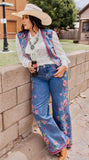 Floral Embroidery Jeans