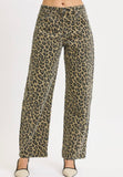 Risen Leopard Barrel Jean