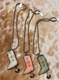 Pottery Boot Necklace