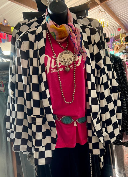 Checked Blazer
