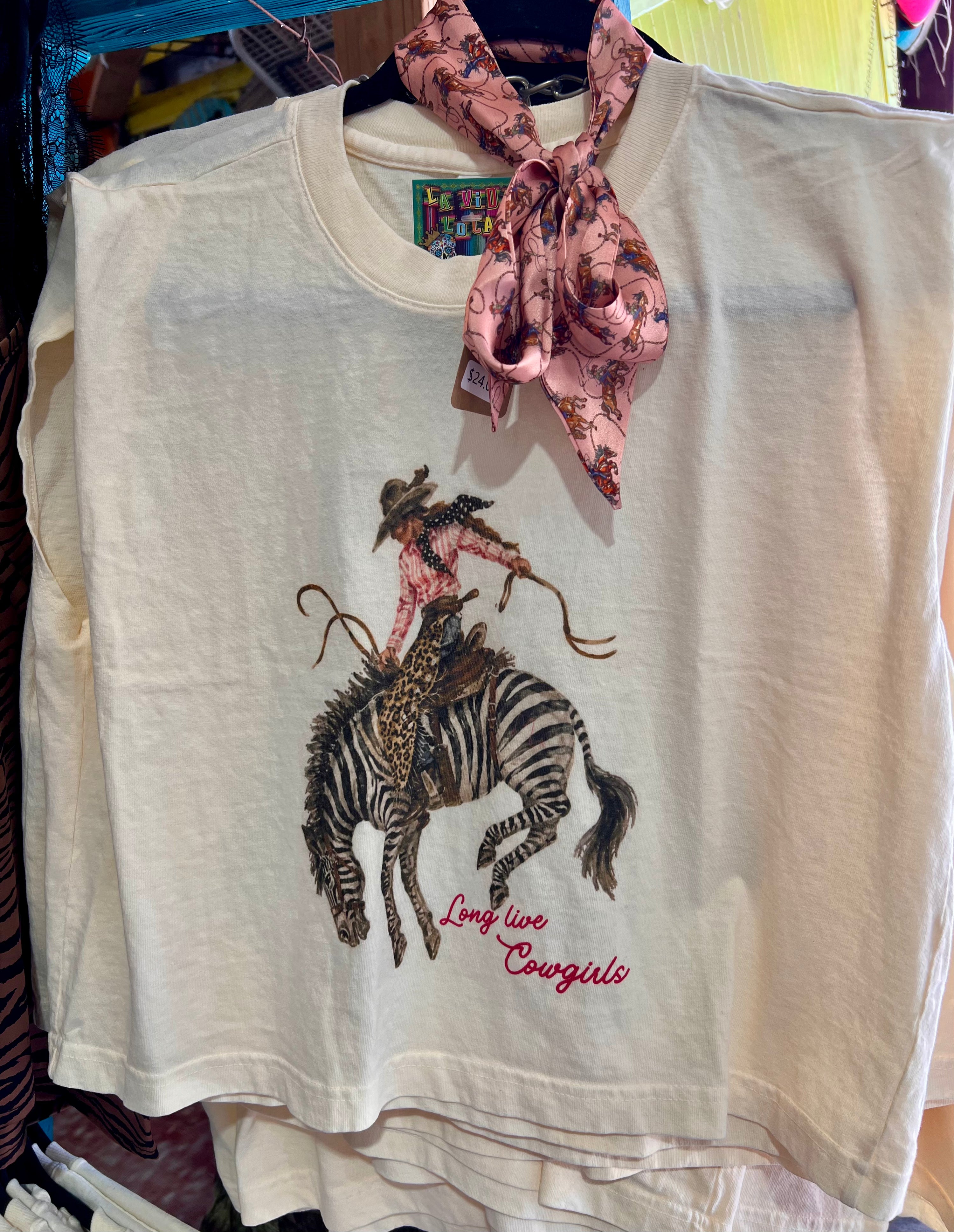 Zebra Bronc Muscle Tank