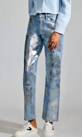KanCan Silver Foil Jeans