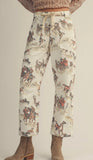 Western Print Crop Pants