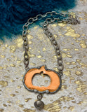 Pumpkin Pottery Necklace