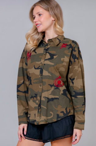 Camo Embroidery Shirt