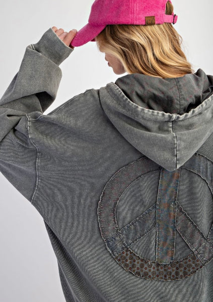 Peace Patch Hooded Top