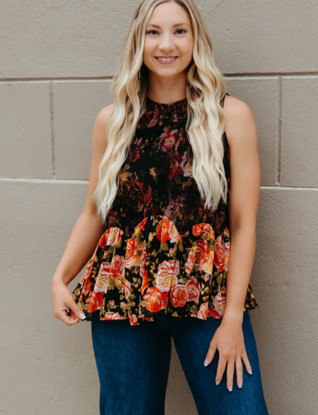 Boho Floral Lace Tank