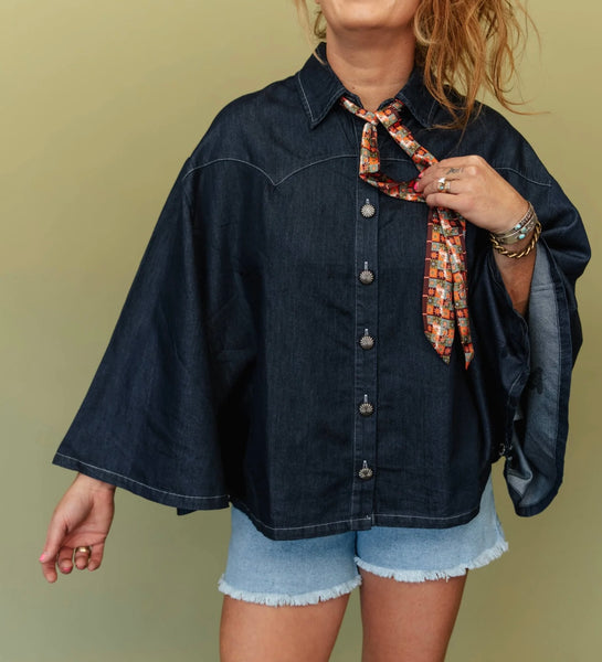 Denim Poncho