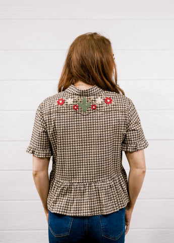 The Dixie Gingham Embroidery Top