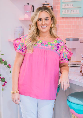 The Rose Embroidery Top