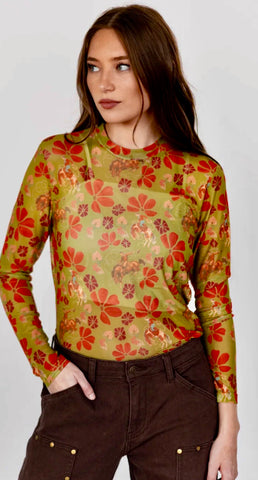 Bucking Bronc Cactus Mesh Top