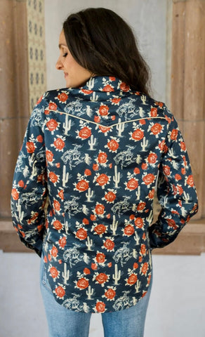 Ride Sally Ride Pearl Snap Shirt