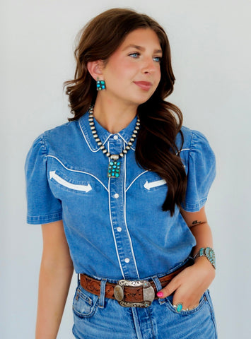 Red Gingham Pearl Snap