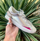 Shu Shop Silver Distressed Sneakers