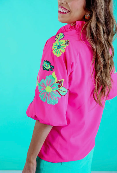 The Janzen Embroidery Sleeve Top