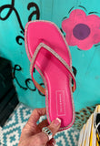 Yellowbox Fuchsia Crystal FlipFlops