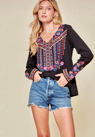 The Savannah Embroidery Top